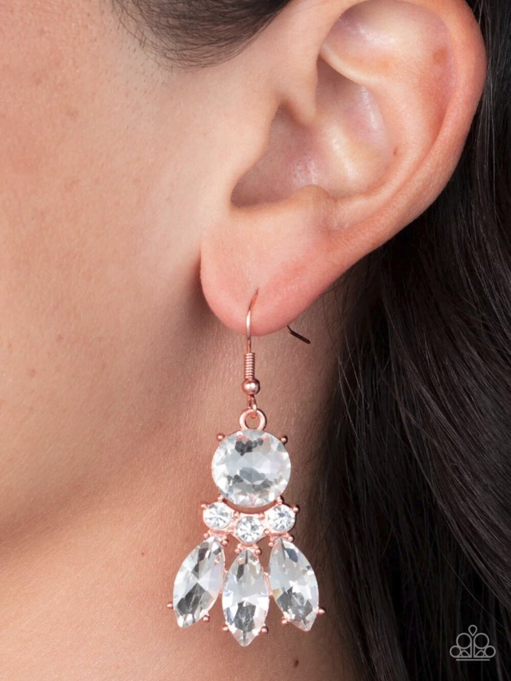 Paparazzi Jewelry - To have and to SPARKLE - Copper Earrings - Vintage